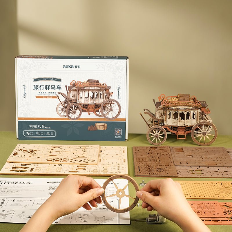 MUZIKINIS DILIŽANAS: 3D medinė dėlionė mechanikos entuziastams - OBUOLYS