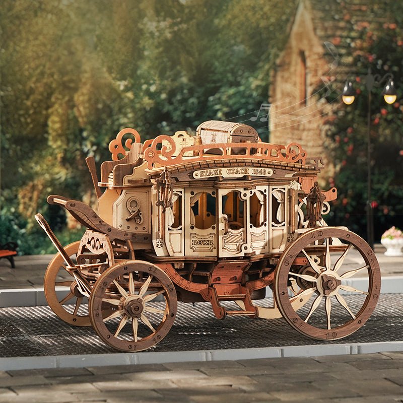 MUZIKINIS DILIŽANAS: 3D medinė dėlionė mechanikos entuziastams - OBUOLYS