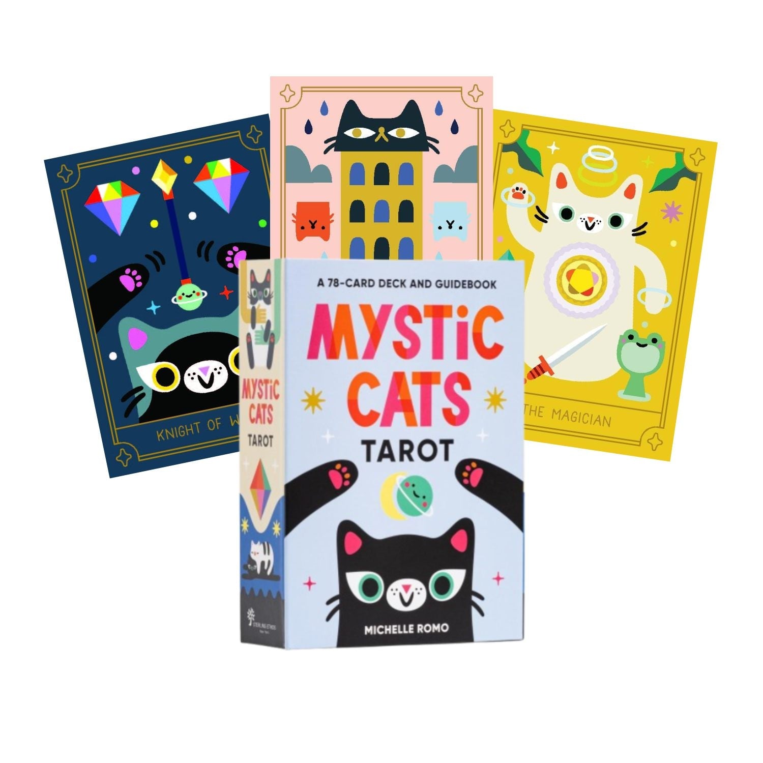 Mystic Cats Tarot kortos Sterling Ethos - OBUOLYS