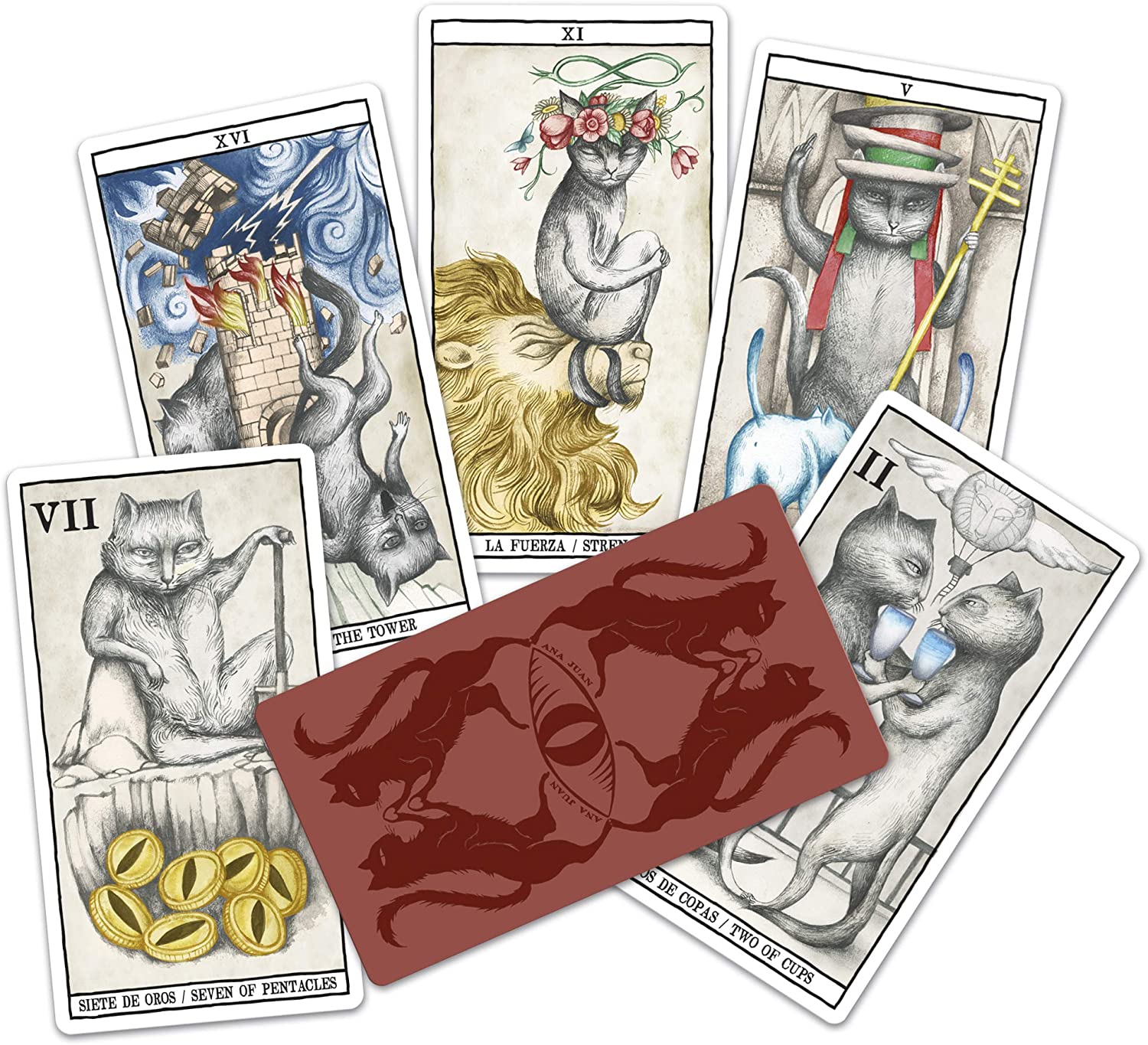 TAROT CATS: paslaptinga ir magiška kačių taro kaladė