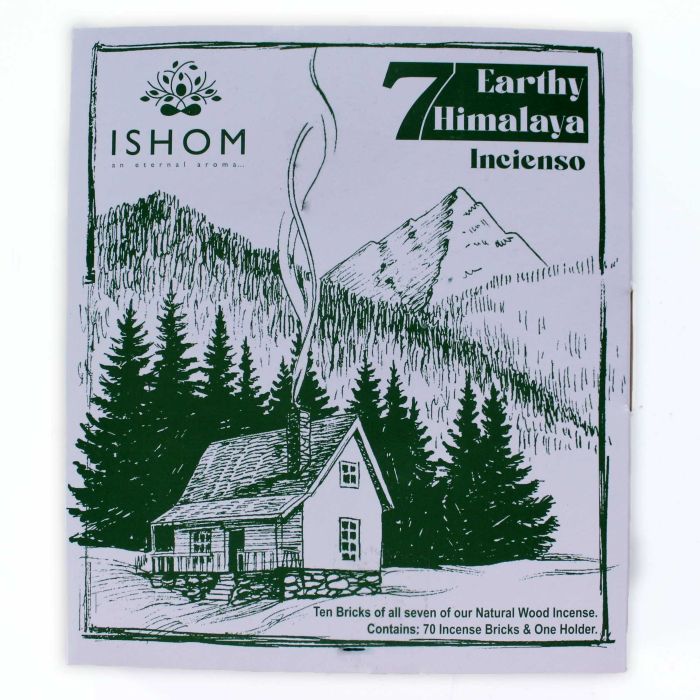 Natūralūs smilkalai ir laikiklis (70 vnt) - 7 Earthy Himalaya Incenso - OBUOLYS