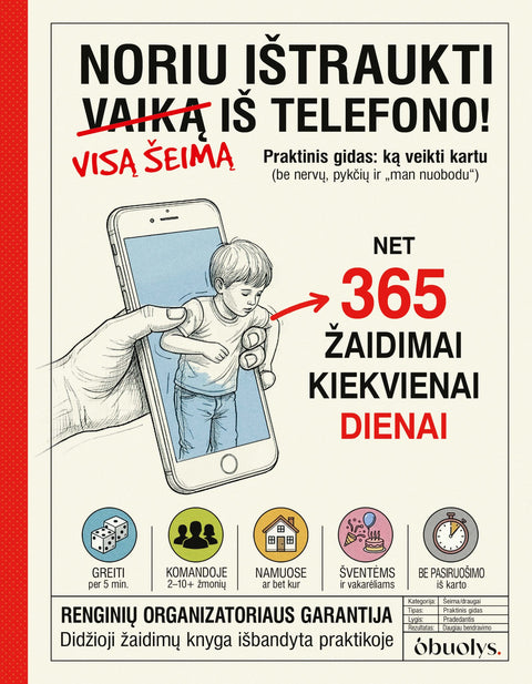 NORIU IŠTRAUKTI VAIKĄ IŠ TELEFONO! 365 realių, išbandytų žaidimų - OBUOLYS