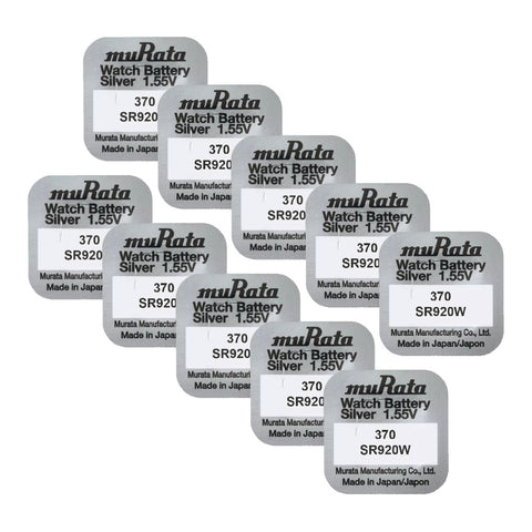 Murata 370 (SR920W) sidabro oksido baterijos 10 vnt.