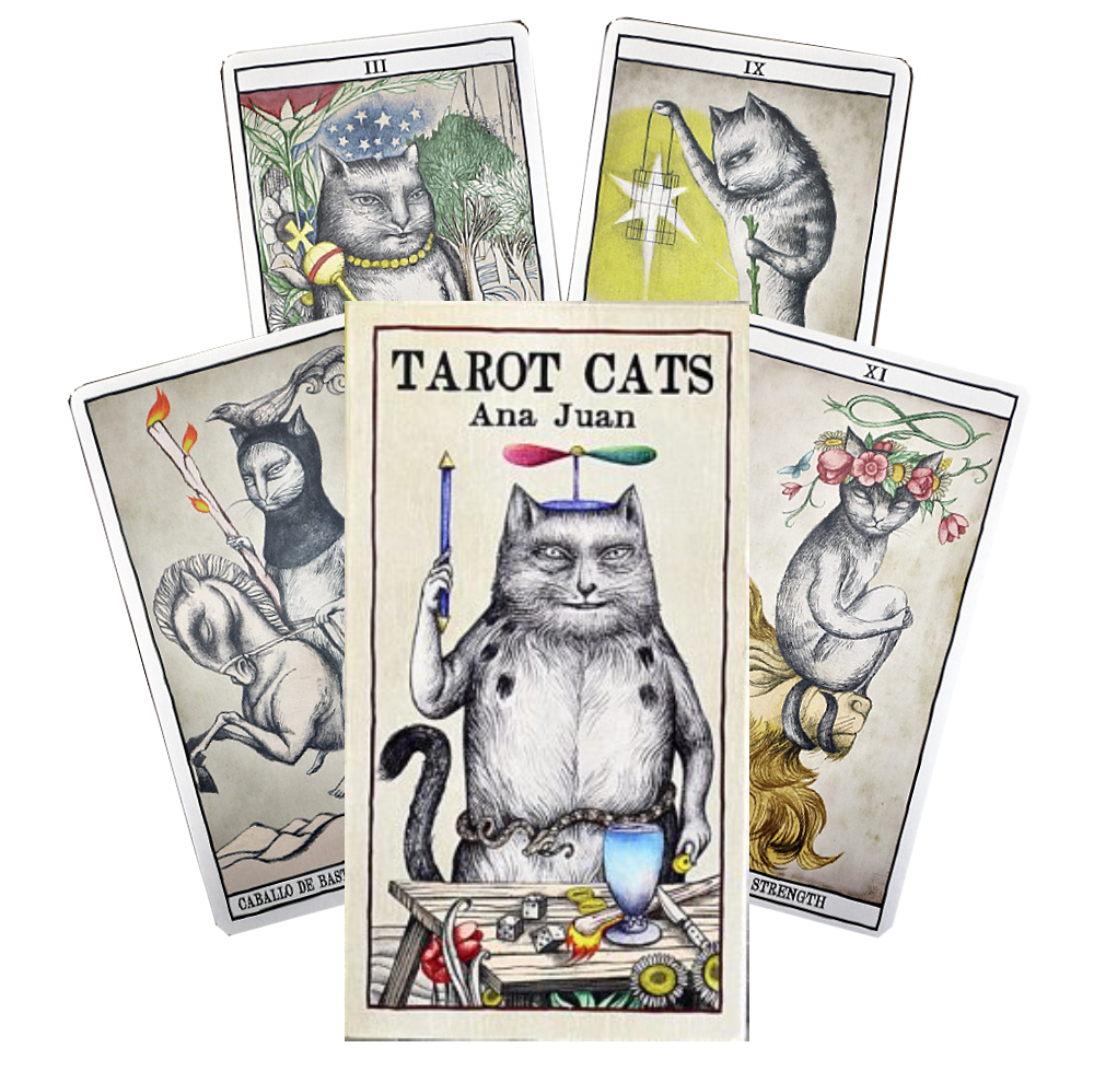 TAROT CATS: paslaptinga ir magiška kačių taro kaladė
