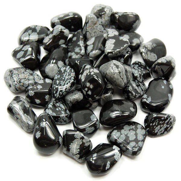 Obsidiano snaigės akmuo (24 vnt. M dydžio) Ancient Wisdom - OBUOLYS
