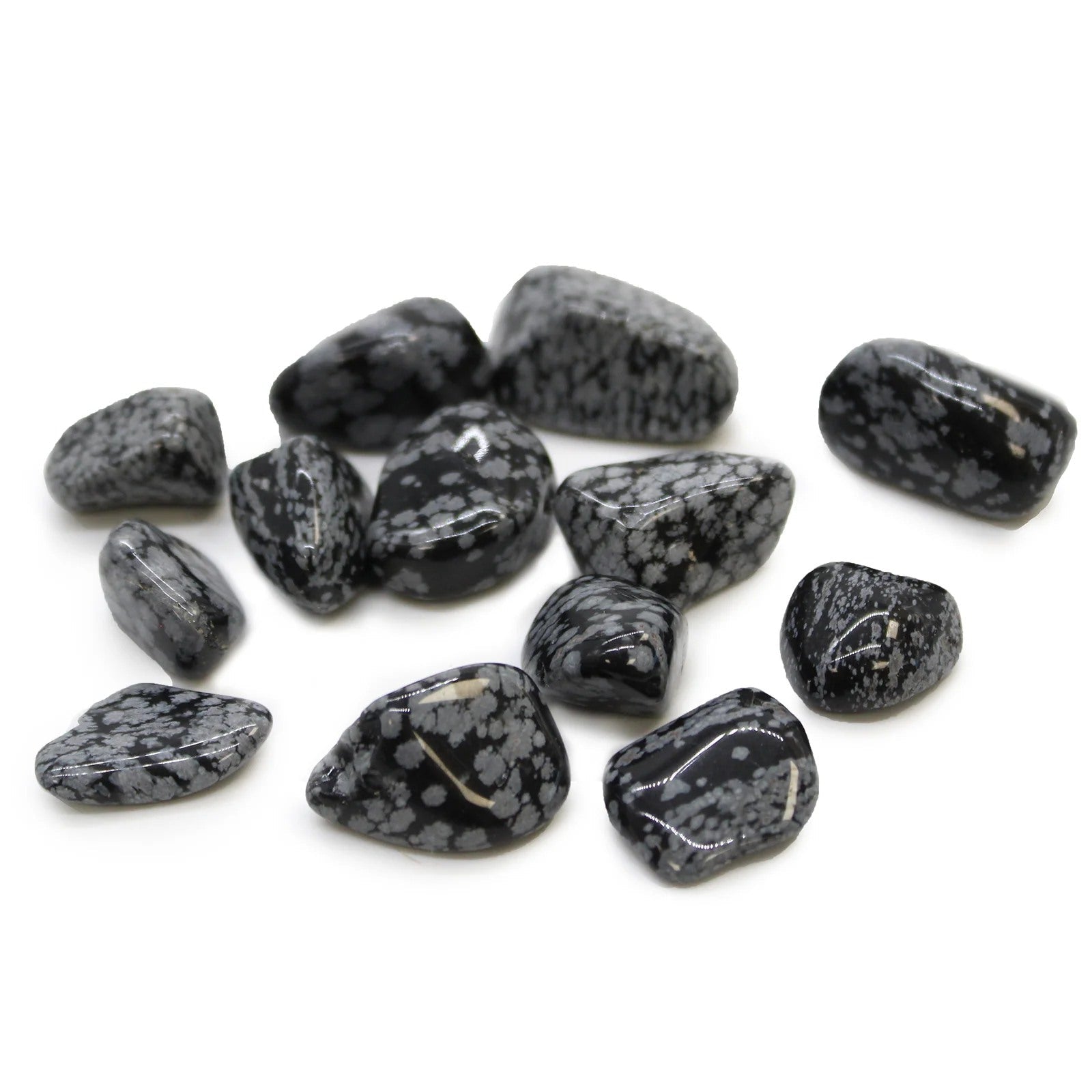 Obsidiano snaigės akmuo (24 vnt. M dydžio) Ancient Wisdom - OBUOLYS