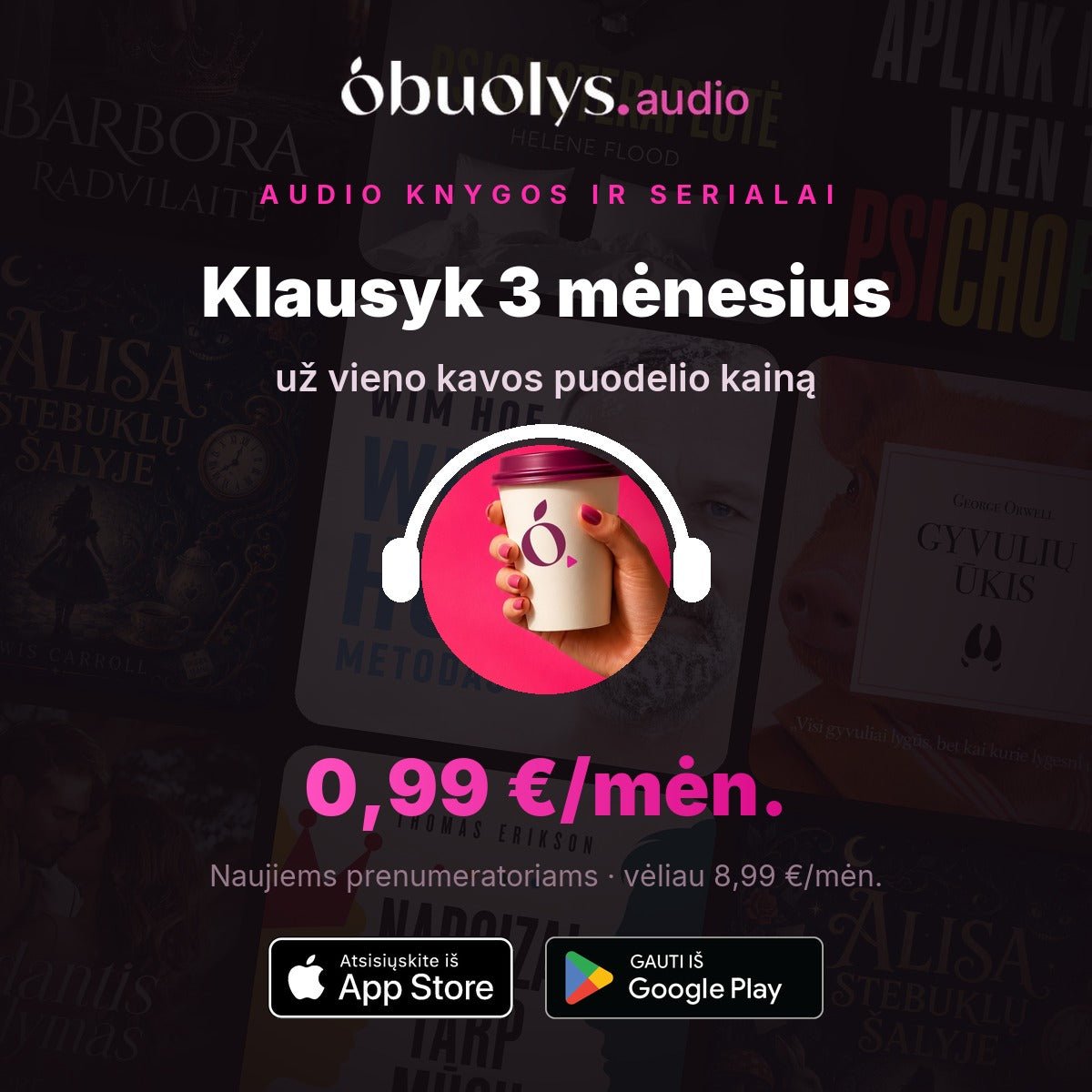 Obuolys Audio+ prenumerata - OBUOLYS