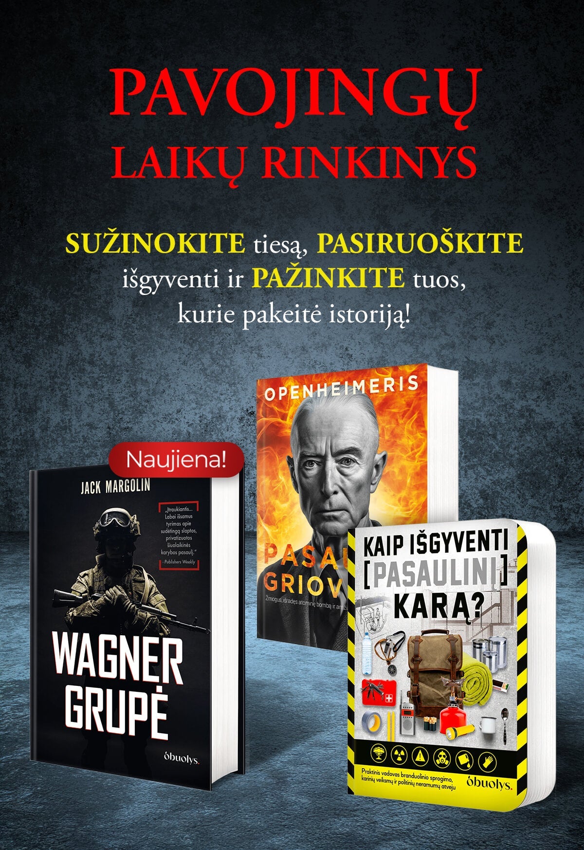 PAVOJINGŲ LAIKŲ RINKINYS: sužinokite tiesą, pasiruoškite išgyventi ir pažinkite tuos, kurie pakeitė istoriją! - OBUOLYS