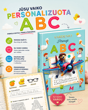 PIRMOJI ABC: rašymo ranka pratybų knyga – puiki dovana būsimajam mokinukui + personalizuota vaiko vardu! - OBUOLYS