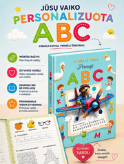 PIRMOJI ABC: rašymo ranka pratybų knyga – puiki dovana būsimajam mokinukui + personalizuota vaiko vardu! - OBUOLYS
