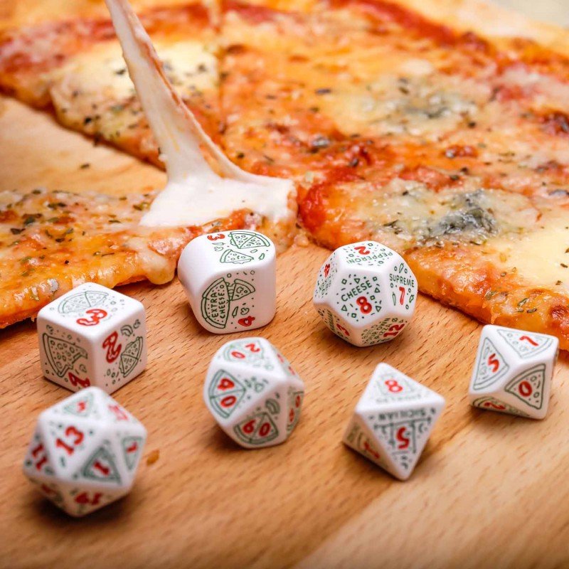 Pizza Pepperoni RPG kauliukų rinkinys Q WORKSHOP - OBUOLYS