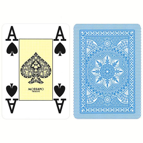 Poker 4 Jumbo Index kortos (šviesiai mėlynos) Modiano - OBUOLYS