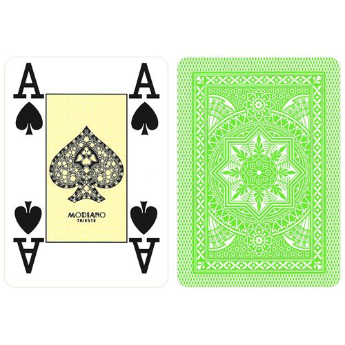 Poker 4 Jumbo Index kortos (šviesiai žalios) Modiano - OBUOLYS