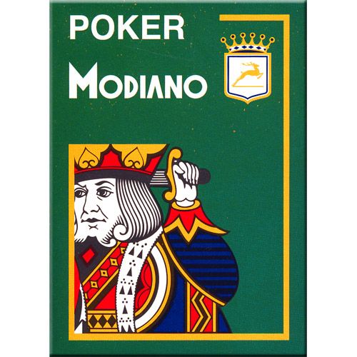 Poker 4 Jumbo Index kortos (tamsiai žalios) Modiano - OBUOLYS