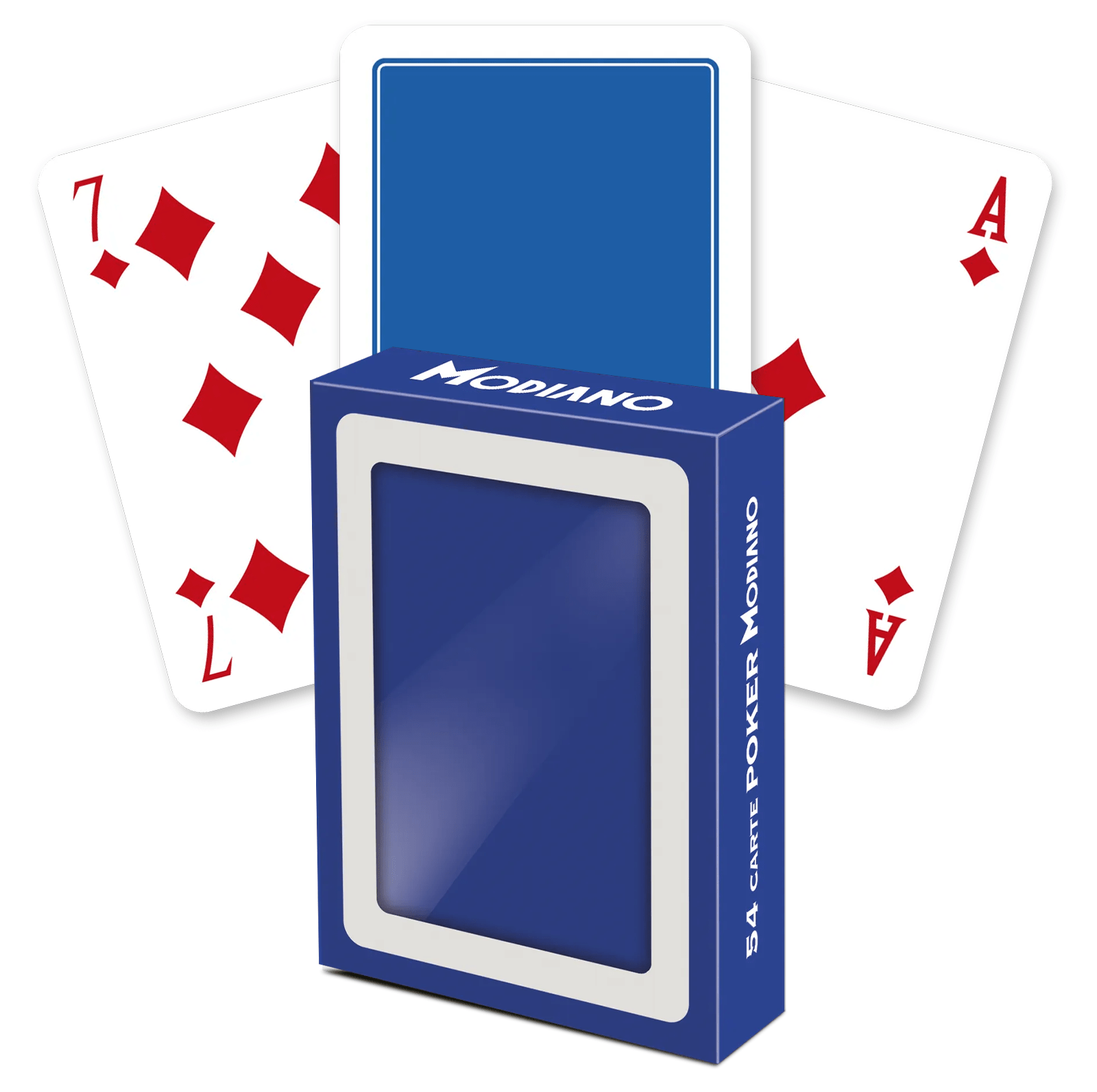 Poker Club F/N kortos (mėlynos) Modiano - OBUOLYS