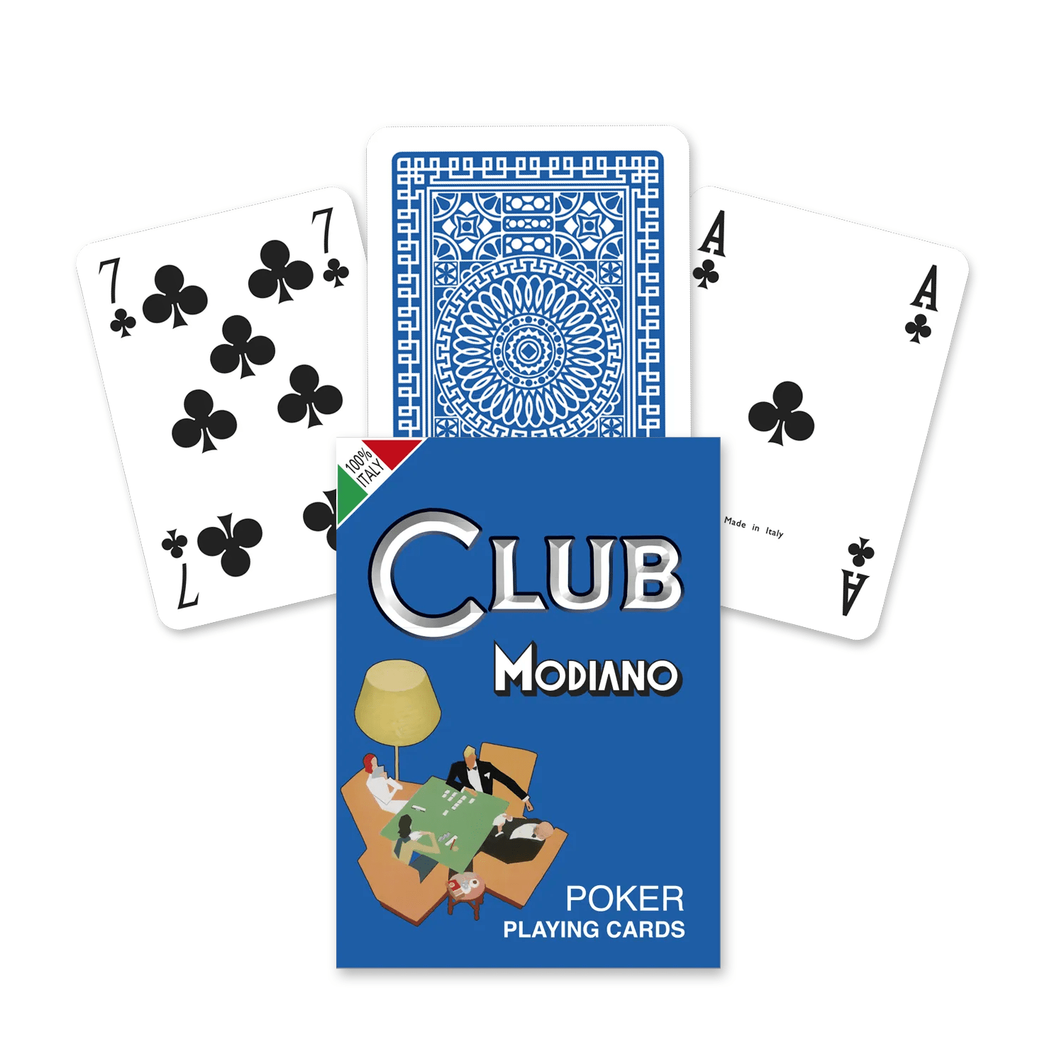 Poker Club (mėlynos) Modiano - OBUOLYS