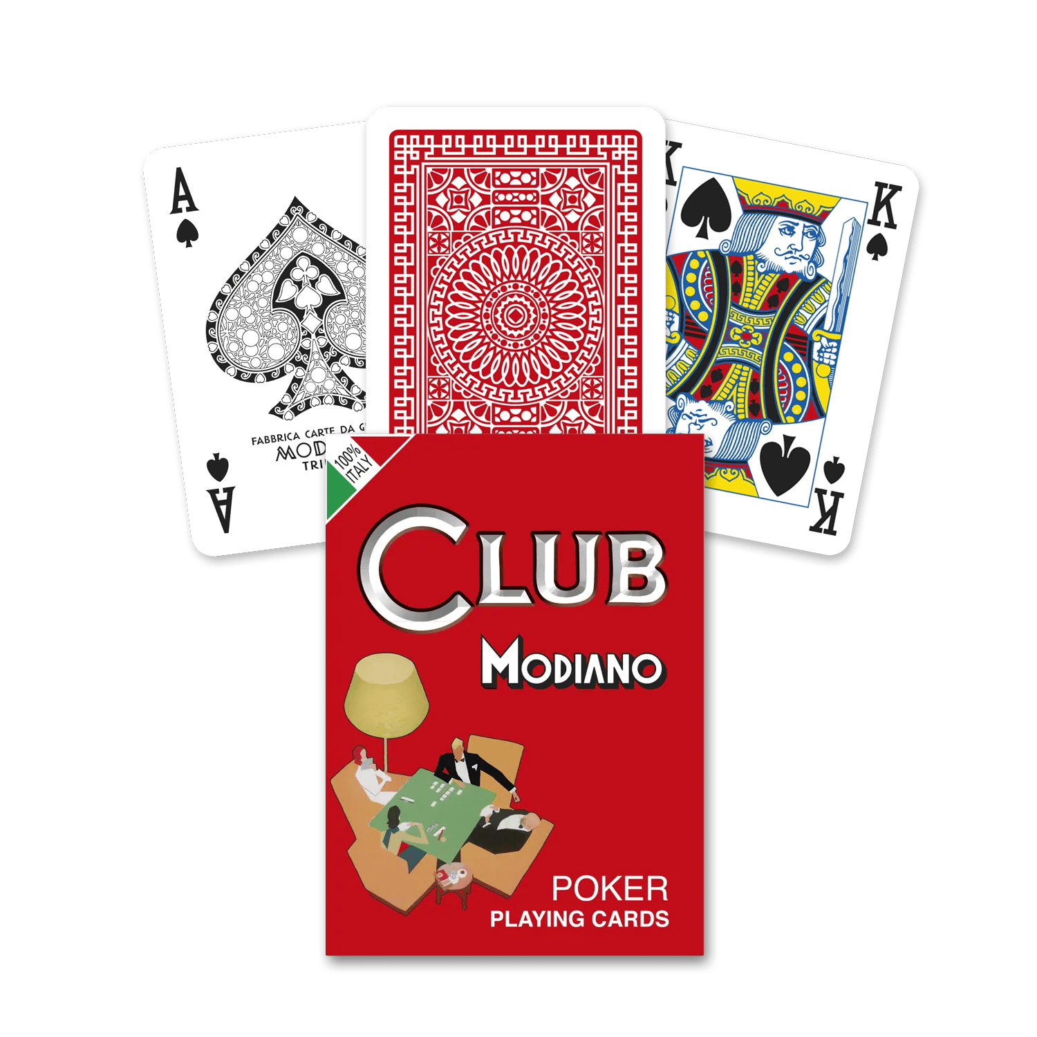 Poker Club (raudonos) Modiano - OBUOLYS