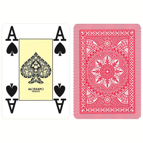 Poker Modiano žaidimų kortos (raudonos) - OBUOLYS