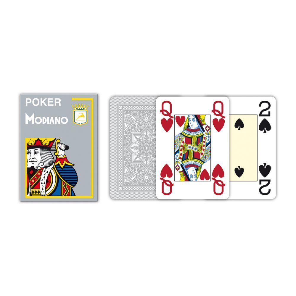 Poker žaidimo kortos (pilkos) Modiano - OBUOLYS