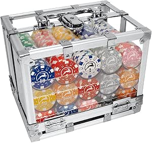 Pokerio žetonai lagaminėlyje 14g. 600 vnt. rinkinys Modiano - OBUOLYS