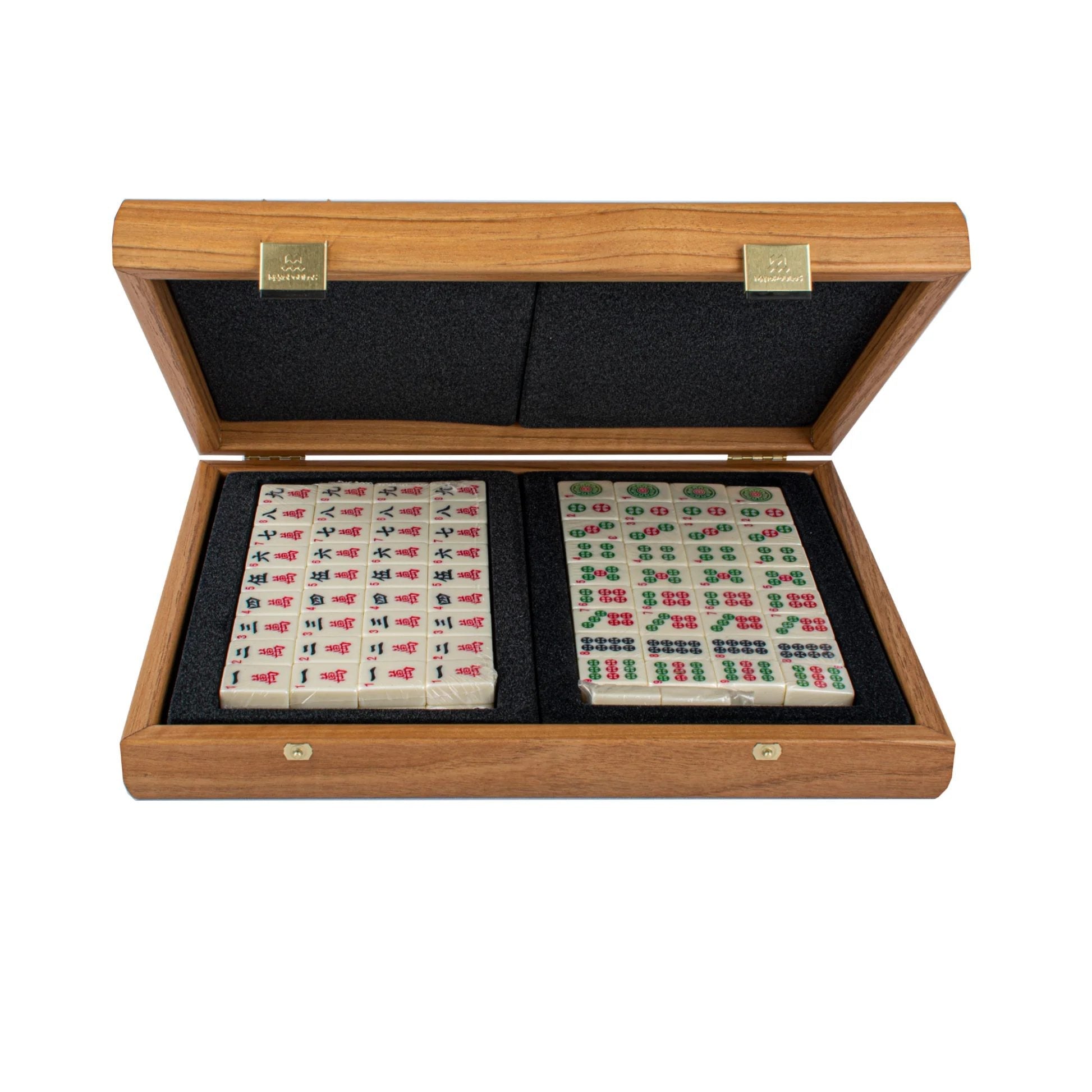 PRABANGUS MAHJONG ŽAIDIMAS: graikinio riešuto sp. mediniame dėkle iš „Manopoulos“ - OBUOLYS
