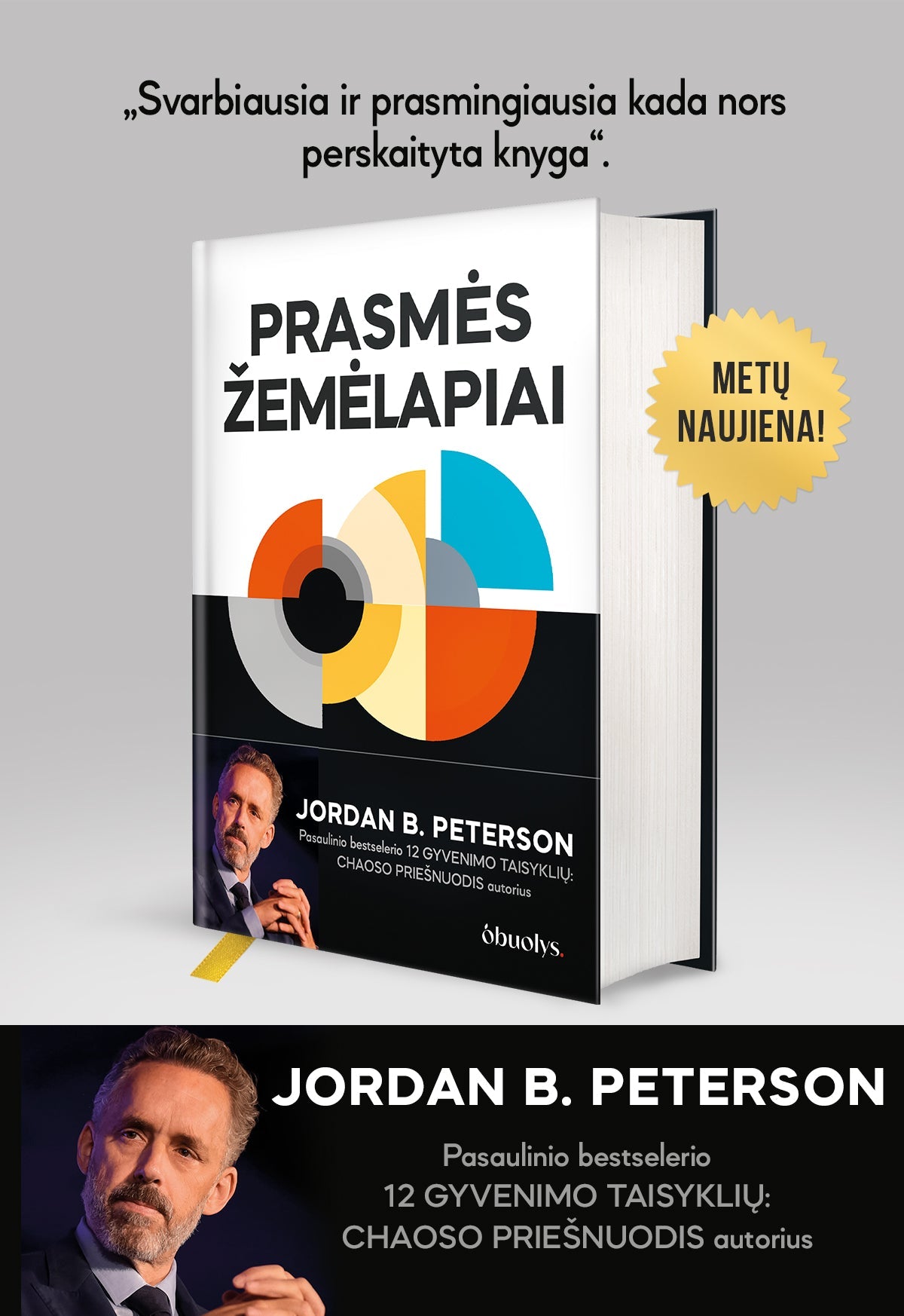 PRASMĖS ŽEMĖLAPIAI: garsusis Jordanas B. Petersonas pristato net 600 psl. svarbiausią gyvenimo kūrinį - OBUOLYS