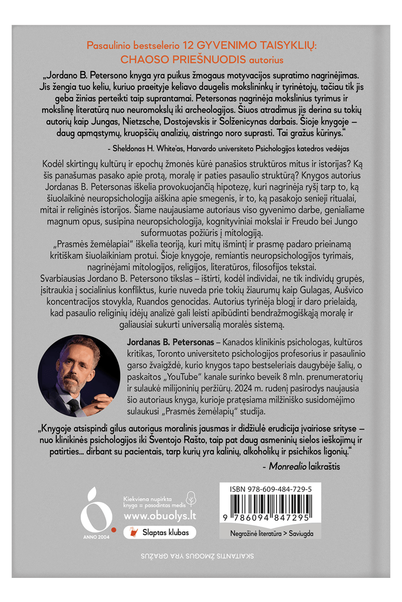 PRASMĖS ŽEMĖLAPIAI: garsusis Jordanas B. Petersonas pristato net 600 psl. svarbiausią gyvenimo kūrinį - OBUOLYS