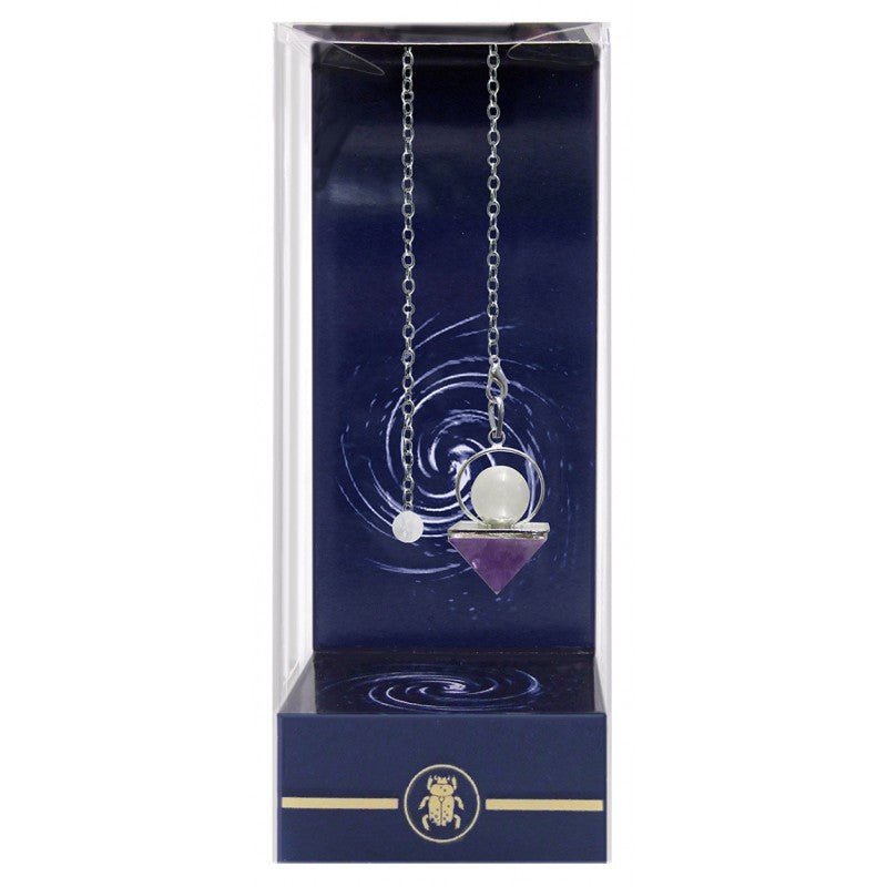 Premium Amethyst Pyramid Pendulum Švytuoklė Lo Scarabeo - OBUOLYS