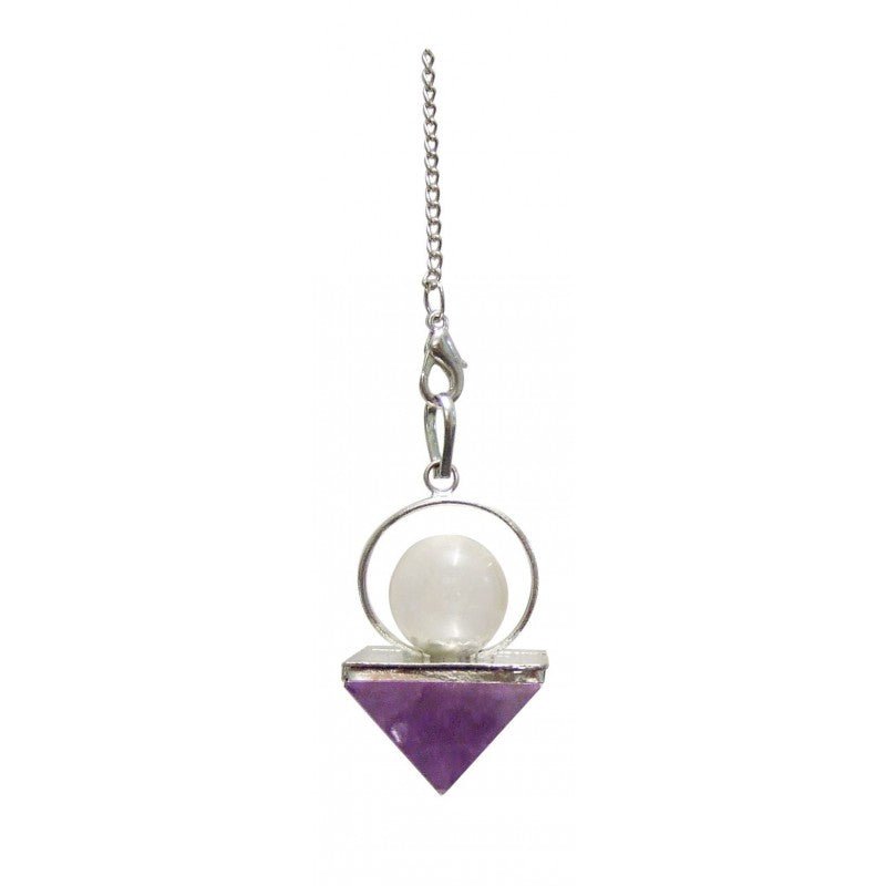 Premium Amethyst Pyramid Pendulum Švytuoklė Lo Scarabeo - OBUOLYS