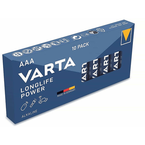 Varta AAA Longlife Power LR03 Alkaline baterijos 10 vnt.