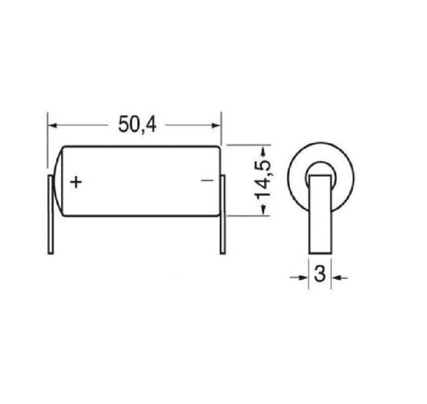 Saft LS14500 AA 3,6V 2600mAh +U ličio baterija 1 vnt.