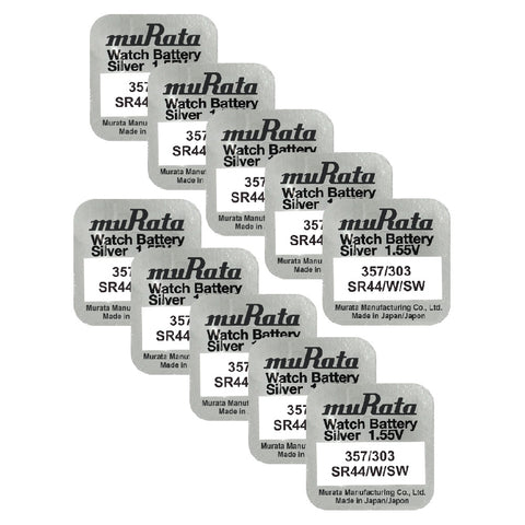 Murata 357 (SR44) sidabro oksido baterijos 10 vnt.