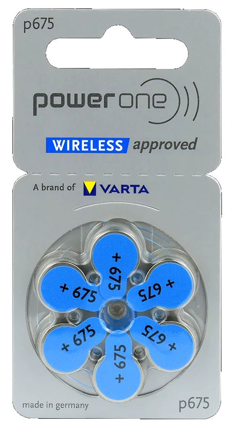 Varta 675 PR44 Wireless Hearing Aid Batteries 6 vnt.