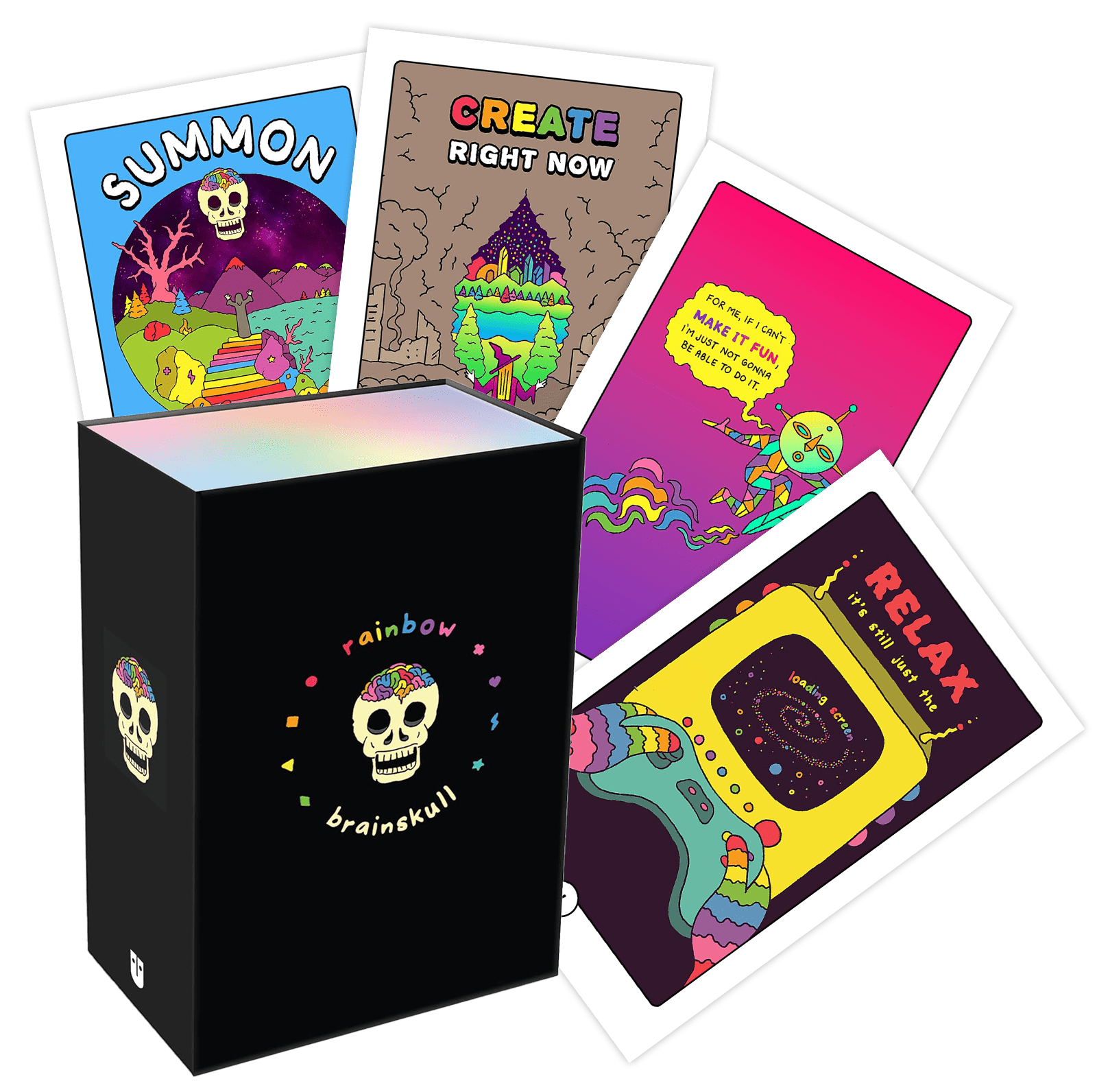 Rainbow Brainskull Oracle kortos Andrews Mcmeel Publishing - OBUOLYS