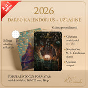 RINKINYS: darbo kalendorius „Karalių pasaka“ + užrašinė „Pilies pasaka“ - OBUOLYS