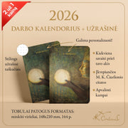 RINKINYS: M. K. Čiurlionio 2026 m. darbo kalendorius „Bičiulystė“ + užrašinė „Bičiulystė“ - OBUOLYS