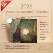RINKINYS: M. K. Čiurlionio 2026 m. darbo kalendorius „Bičiulystė“ + užrašinė „Pilies pasaka“ - OBUOLYS