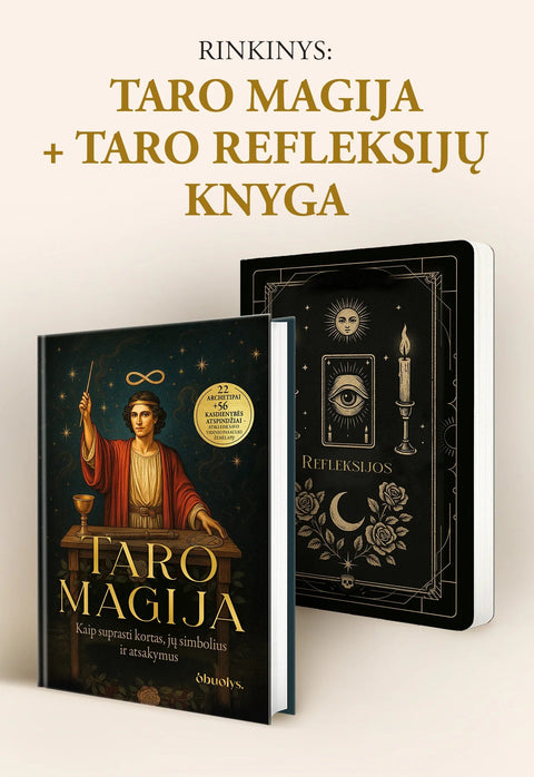 Rinkinys: TARO MAGIJA + TARO REFLEKSIJŲ KNYGA (kartu pigiau!) + galimybė personalizuoti - OBUOLYS