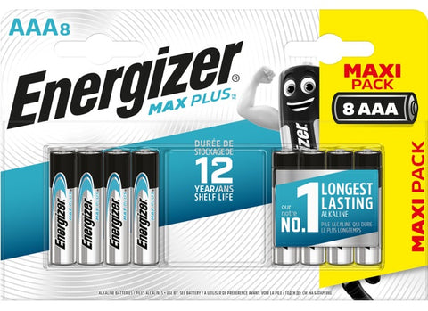 Energizer AAA Max Plus šarminės baterijos, 8 vnt.
