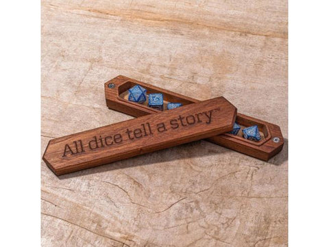 RPG Dice Box ALL DICE sapelli kauliukų dėžutė Q - Workshop - OBUOLYS