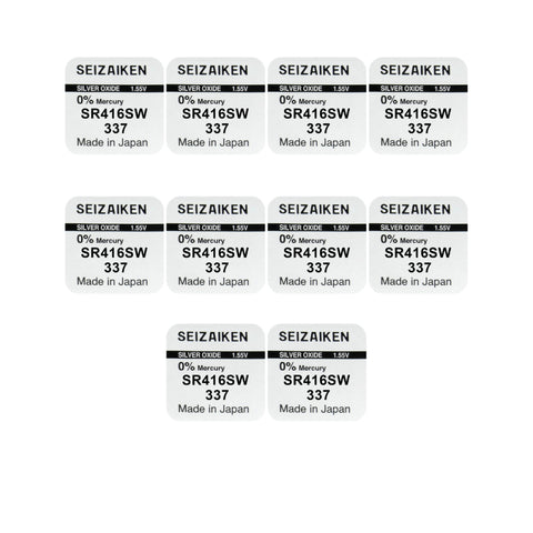 Seizaiken 337 (SR416SW) sidabro oksido baterijos 10 vnt.