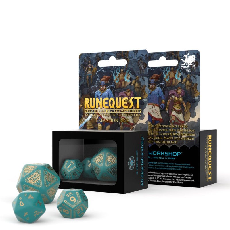 Runequest kauliukų rinkinys (turkio ir auksinės sp.) expansion - OBUOLYS