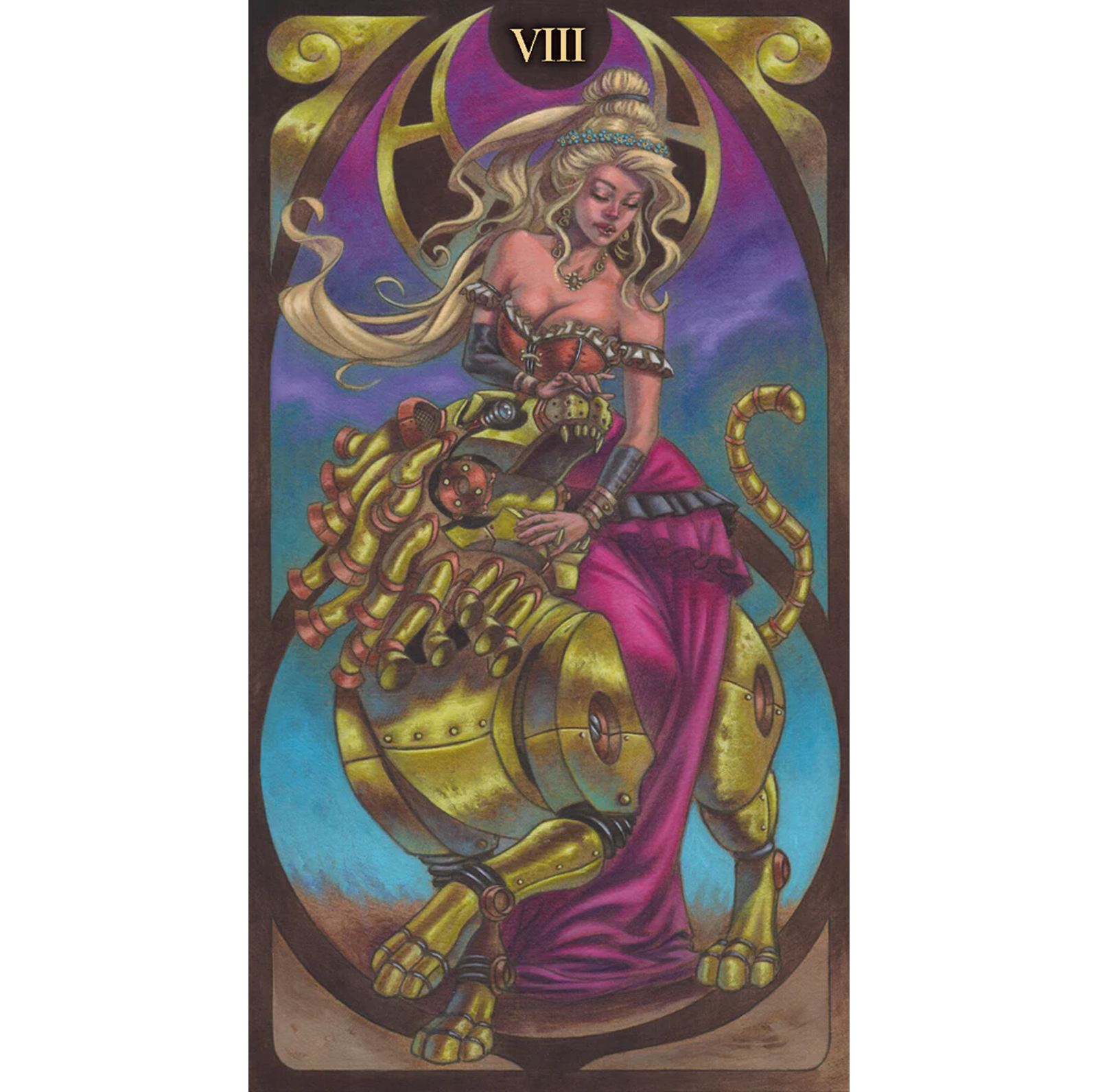 Steampunk Art Nouveau Tarot kortos Lo Scarabeo