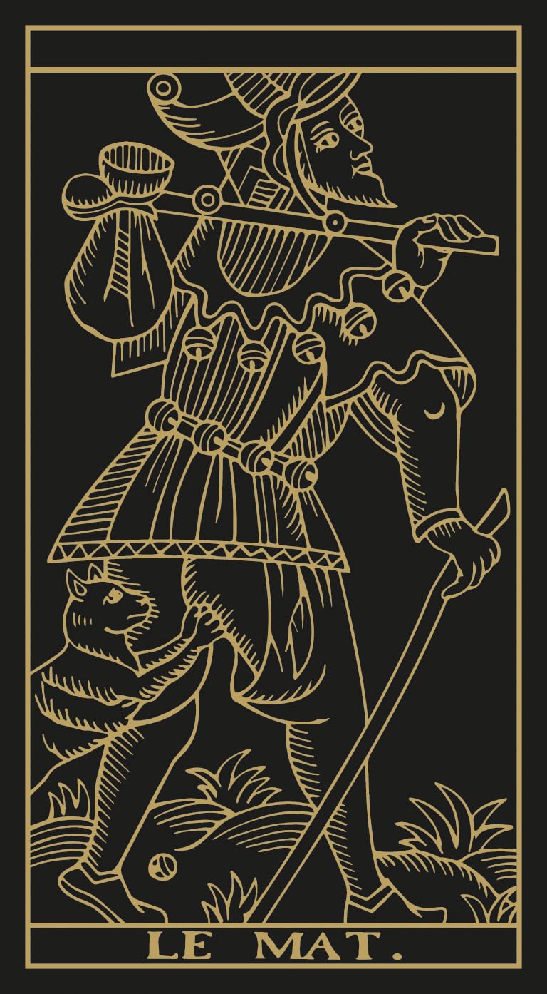 Marseille Tarot kortos aukso ir juodos sp. leidimas Lo Scarabeo