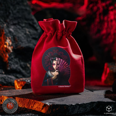 Anne Stokes Geisha Skull kauliukų maišelis Q-Workshop