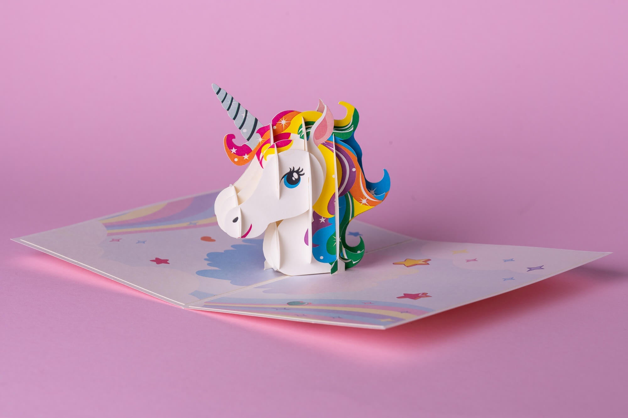 ŠAUNUSIS VIENARAGIS: išskirtinio grožio 3D pop - up atvirukas + vokas - OBUOLYS