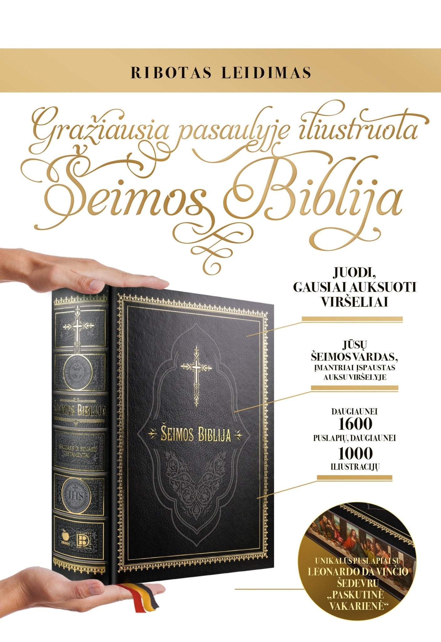 ŠEIMOS BIBLIJA – Leonardo da Vinčio šedevras „Paskutinė vakarienė“ (Knygos su defektais) - OBUOLYS