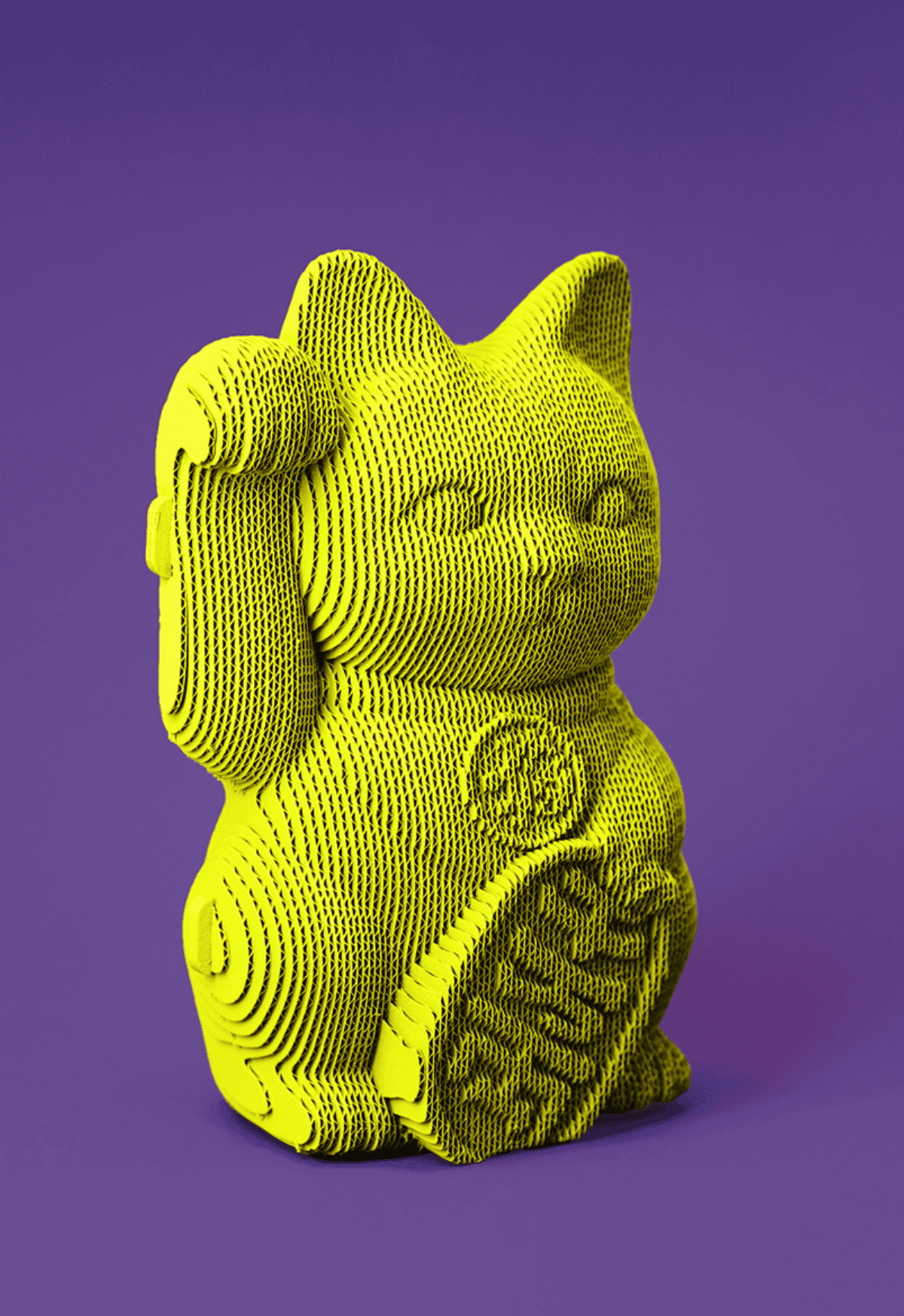 SĖKMĖS KATINAS: surenkama 3D dėlionė - skulptūra - OBUOLYS