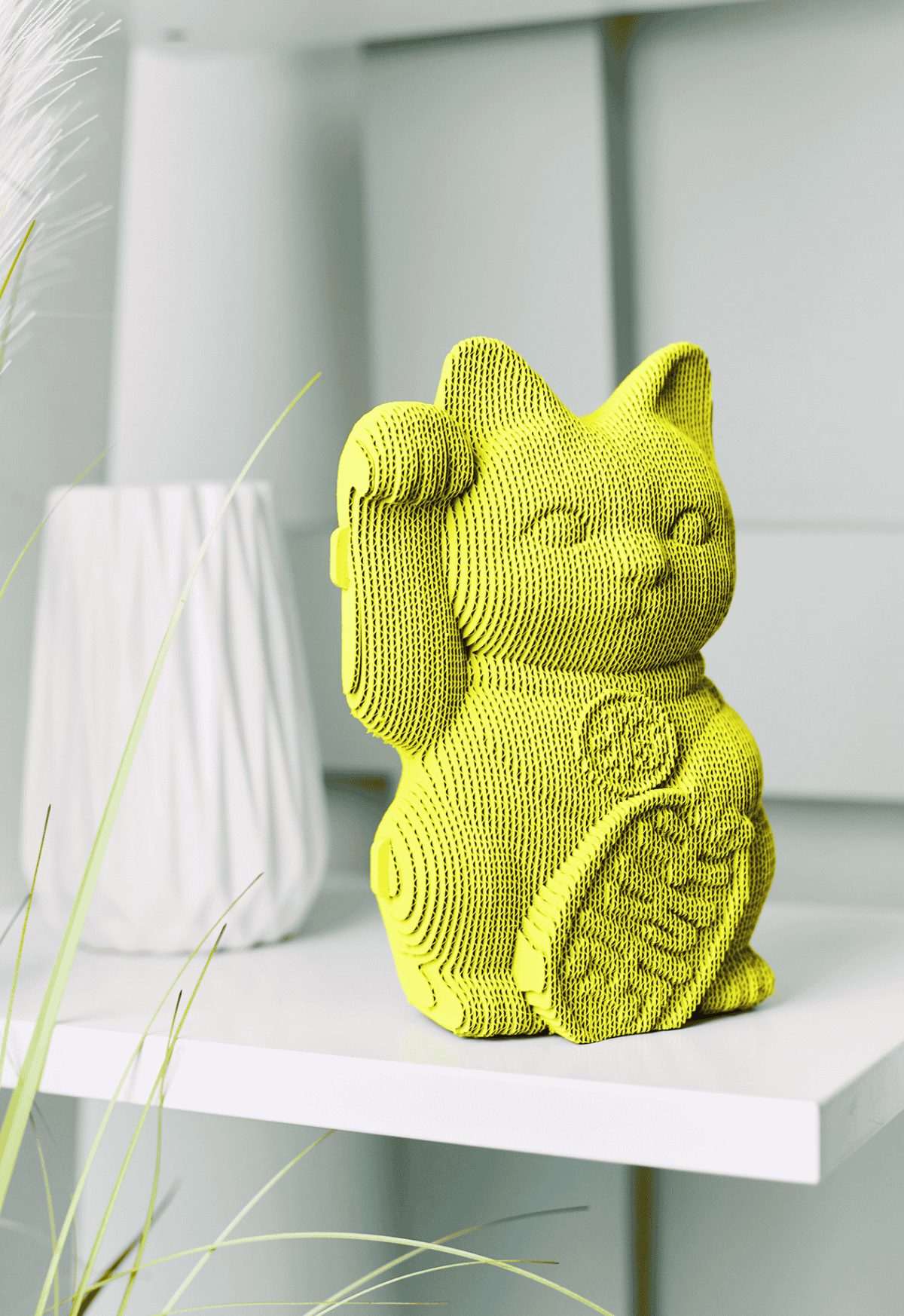 SĖKMĖS KATINAS: surenkama 3D dėlionė - skulptūra - OBUOLYS