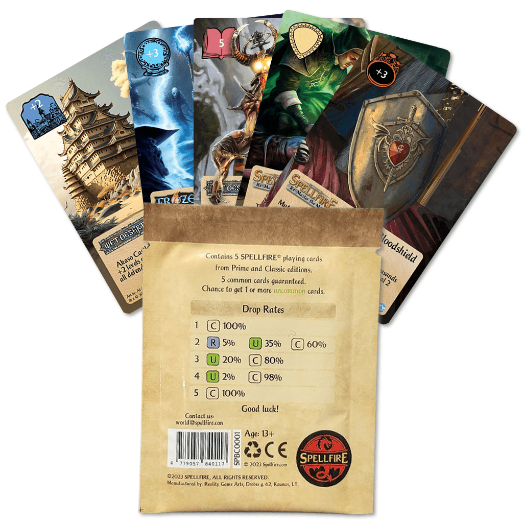 Spellfire Re - Master The Magic Įprastas papildomas paketas kortų žaidimui - OBUOLYS